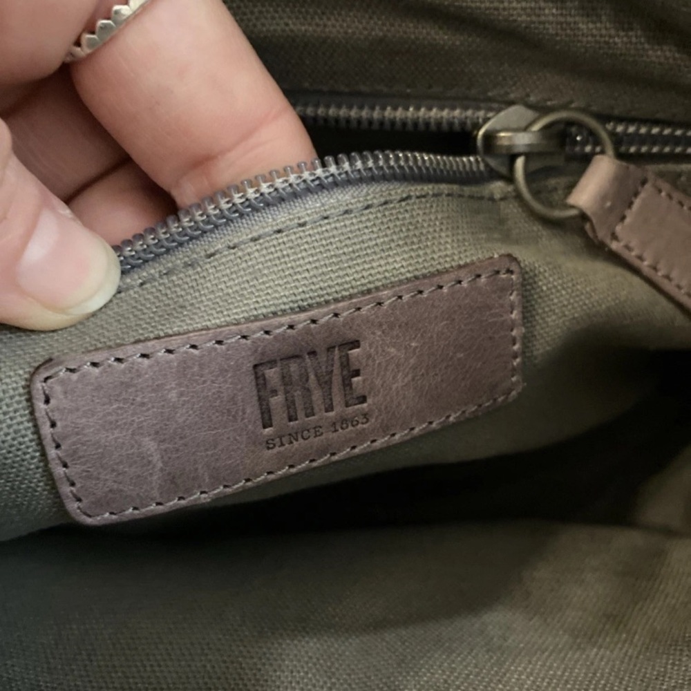Frye Taupe Leather Crossbody Bag - Picture 9 of 10